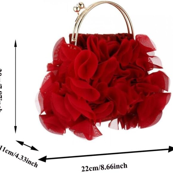 Women’s Polyester Clutch Purse with Detachable Chain Small Crossbody Bag for Par - Picture 5 of 9